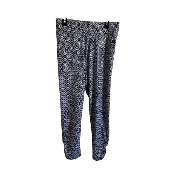 Coolibar UPF 50+ Blue Printed Matiz Ruched Capris - Size Small - Picture 1 of 8